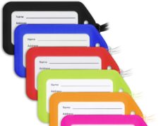 Mifflin-USA Luggage Tags (Assorted, 6 PK), Bag Tag for Baggage, Suitcase Tags Bulk