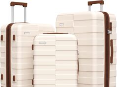 Luggage Sets 3 Piece Hardside (3-YEARS VIP SERVICE) Expandable Ultra Durable Polycarbonate Lightweight Carry On Travel Suitcase with TSA Lock Spinner Wheels, Elegant White