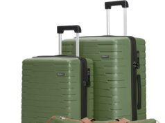 Luggage Sets 4 Piece, Suitcases with Wheels, PP Hard Case Luggage with Upgraded Shock-absorbing Spinner Wheel&TSA Lock, Carry On Luggage Set