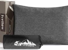 Ivellow Travel Pillow Compressible Camping Pillow for Sleeping Shredded Memory Foam Pillow Compact Firm Supportive Pillow for Adults Kids Outdoor Backpacking Hiking Essential Gear