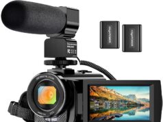 Video Camera YouTube Vlogging Camera Recorder FHD 1080P 24.0MP 3.0 Inch 270 Degree Rotation Screen 16X Digital Zoom Camcorder with Microphone,Remote Control and 2 Batteries