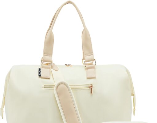 Weekender Bags for Women, Large Travel Duffel Bag with Shoes Compartment, Carry On Overnight Tote Bags with Toiletry Bags, Gym Duffel Bags with Wet Pocket, Hospital Bags for Labor and Delivery