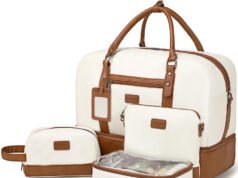 Wogarl Weekender Bags for Women Large Canvas Overnight Bag Travel Duffel Bags