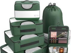 Veken 8 Set Packing Cubes for Suitcases, Travel Bag Organizers for Carry on Luggage, Suitcase Organizer Bags Set for Travel Essentials Travel Accessories in 4 Sizes(Extra Large, Large, Medium, Small)