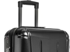 Amazon Basics Hardside Luggage, Suitcase with Wheels, 30-Inch Spinner with TSA Lock, Four Spinner Wheels and Scratch-Resistant Surface, 30-Inch, Black