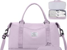 Weekender Bags for Women,Personal Item Travel Bag with Shoes Compartment,Overnight Travel Duffel Bag with Toiletry Bag