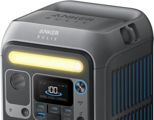 Anker SOLIX C300 Portable Power Station, Outdoor 288Wh LiFePO4 Battery, 300W (600W Surge) Solar Generator, 140W Two-Way Fast Charging, for Camping, Traveling, and Emergencies (Solar Panel Optional)
