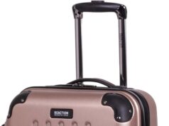 Kenneth Cole REACTION Renegade Luggage Expandable 8-Wheel Spinner Lightweight Hardside Suitcase, Rose Gold, 20-Inch Carry On