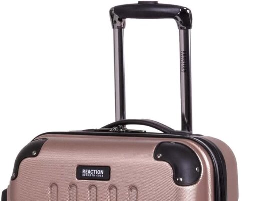 Kenneth Cole REACTION Renegade Luggage Expandable 8-Wheel Spinner Lightweight Hardside Suitcase, Rose Gold, 20-Inch Carry On