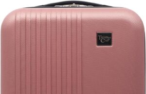 Travelers Club Cosmo Hardside Spinner Luggage, Rose Gold, Carry-On 20-Inch