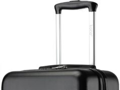 Kono Carry on Suitcase 19 Inch Hardside Carry on Luggage Small Suitcase with Spinner Wheels Lightweight Rolling Cabin Suitcase for Airplanes Travel(Black)