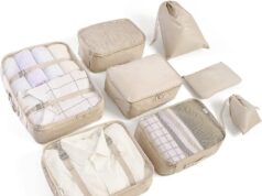 8 Set Packing Cubes for Suitcases Travel Luggage Packing Organizers,Travel Essentials Luggage Organizer for Travel Accessories Shoe Bag Tioletry Bag Laundry Bag…