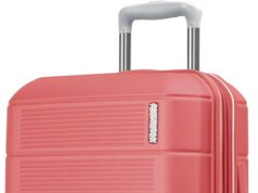 American Tourister Stratum 2.0 Expandable Hardside Luggage with Spinner Wheels, Soft Coral, 20-Inch Carry-On