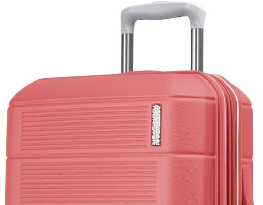 American Tourister Stratum 2.0 Expandable Hardside Luggage with Spinner Wheels, Soft Coral, 20-Inch Carry-On