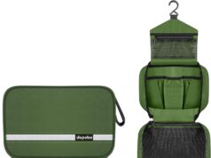 dopobo Travel Toiletry Bag for Women, Dopp Kit for Men, Waterproof Makeup Bag Shaving Bag with Hanging Hook, Portable Toiletry Organizer for Traveling and Camping