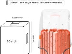 Full Transparent Luggage Protector Cover Thicken Suitcase Protector Cover Waterproof PVC Full Clear Cover Travel Case 30 Inch (26.77″ L x 20.47″ W x 12.59″ H)