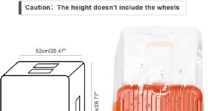 Full Transparent Luggage Protector Cover Thicken Suitcase Protector Cover Waterproof PVC Full Clear Cover Travel Case 30 Inch (26.77″ L x 20.47″ W x 12.59″ H)