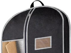 BALEINE Heavy Duty Garment Bag with Shoe Storage Travel Bag for Dresses, Suit, Coats Travel Essential (60″)