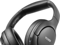 TOZO HT2 Hybrid Active Noise Cancelling Headphones, Wireless Over Ear Bluetooth Headphones, 60H Playtime, Hi-Res Audio Custom EQ via App Deep Bass Comfort Fit Ear Cups, for Home Office Travel
