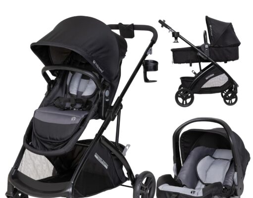 Baby Trend Passport® Switch 6-in-1 Modular Stroller Travel System with EZ-Lift™ PLUS Infant Car Seat, Dash Black