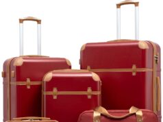 Coolife Luggage Set 3 Piece Suitcase Set Carry On Luggage PC Hardside Luggage TSA Lock Spinner Wheels Telescopic Handle