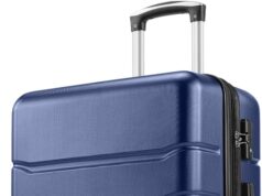 Sweetcrispy 24 inch Luggage, Hard Shell ABS Suitcase with Double Spinner Wheels, Lightweight Expandable Rolling Luggage with TSA Lock