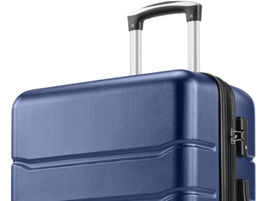 Sweetcrispy 24 inch Luggage, Hard Shell ABS Suitcase with Double Spinner Wheels, Lightweight Expandable Rolling Luggage with TSA Lock