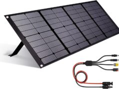 HQST 100W Portable Solar Panel for Power Station and USB Devices, Foldable Solar Panel Charger Waterproof IP65 Outdoor Camping RV Travel,Compatible with Jackery/Goal Zero/Bluetti/Anker Solar Generator