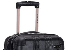Rockland London Hardside Spinner Wheel Luggage, Black, Carry-On 20-Inch