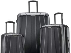 Samsonite Centric 2 Hardside Expandable Luggage with Spinners, Black, 3-Piece Set (20/24/28)