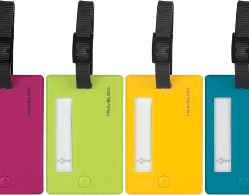 Travelon Set of 4 Assorted Color Luggage Tags, One Size