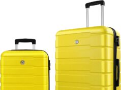 Luggage Sets 2 Piece,Carry on Hard Shell Luggage Set,Lightweight Suitcase with Spinner Wheels,Travel Luggage Sets 2 Piece 20/24,Yellow