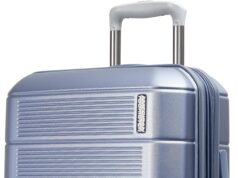 American Tourister Stratum 2.0 Expandable Hardside Luggage with Spinner Wheels, Slate Blue, Carry-on