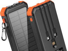 LATIMERIA 45800mAh Solar Charger Power Bank, Portable Phone Charger with USB C in/Output, 5V3.1A QC 3.0 Fast Charging for Cellphone, External Battery Pack Compatible with iPhone Samsung Google etc