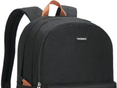 Vorspack Backpack for Men and Women – Lightweight Bookbag College Backpack Casual Daypack Backpacks for Travel Work – Black