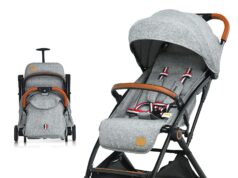 BABY JOY Lightweight Baby Stroller, Compact Toddler Travel Stroller for Airplane, Infant Stroller w/ 5-Point Harness, Adjustable Backrest/Footrest/Canopy, Storage Basket, Easy One-Hand Fold, Gray