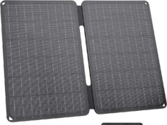 18W Portable Solar Panel, Foldable Solar Panel Charger with 5V USB-A and USB-C Ports,IP67 Waterproof 23.5% High Efficiency ETFE Compatible with Phones Tablets for Hiking Camping Backpacking