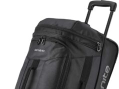 Samsonite Andante 2 Wheeled Rolling Duffel Bag, All Black, 22-Inch