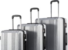 Coolife Luggage Expandable Suitcase PC+ABS 3 Piece Set with TSA Lock Spinner 20in24in28in
