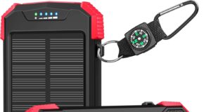 BLAVOR Solar Charger Power Bank 10,000mAh, Portable Wireless Charger, 20W Fast Charging External Battery Pack with USB C for Cell Phones, Solar Panel Charger with Dual Flashlight for Camping