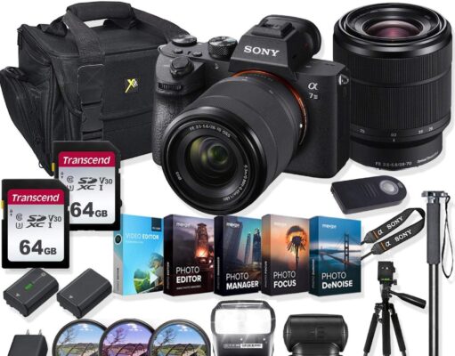 Sony Alpha a7 III Mirrorless Digital SLR Camera with 28-70mm Lens Kit + Prime TTL Accessory Bundle with 128GB Memory & Photo/Video Editing Software