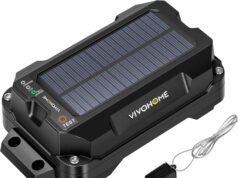 VIVOHOME Solar Powered Trailer Breakaway Kit with LiFePO4 Battery and LED Test Indicator, Emergency Brakeaway System for Vehicles, Trailer Brake Controller Kit with Solar Panel