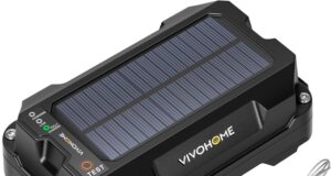 VIVOHOME Solar Powered Trailer Breakaway Kit with LiFePO4 Battery and LED Test Indicator, Emergency Brakeaway System for Vehicles, Trailer Brake Controller Kit with Solar Panel