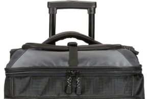 Amazon Basics Ripstop Wheeled Travel Duffel Bag, Telescoping Handle, 30″, Black
