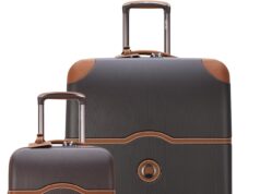 DELSEY PARIS Chatelet Air 2.0 Hardside Luggage with Spinner Wheels, Chocolate Brown, 3 Piece Set (19/28/Crossbody)