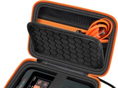 Hard Case Compatible with SIMO Solis 5G WiFi Mobile Hotspot, Travel Router for Hotel WiFi Storage Holder Bag with Mesh Pocket for Charger USB Cable and Accessories (Box Only) – Black