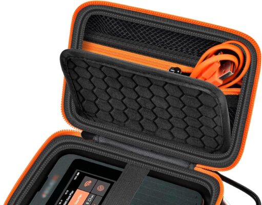Hard Case Compatible with SIMO Solis 5G WiFi Mobile Hotspot, Travel Router for Hotel WiFi Storage Holder Bag with Mesh Pocket for Charger USB Cable and Accessories (Box Only) – Black