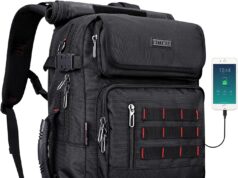 WITZMAN Carry on Travel Backpack for Men Airline Approved Convertible Nylon Duffle Backpack Luggage Bag (B682 Black)