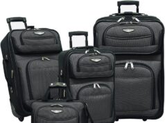 Travel Select Amsterdam Expandable Rolling Upright Luggage, Gray, 4-Piece Set
