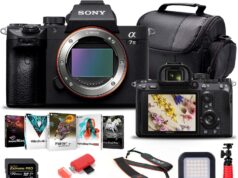 Sony Alpha a7 III Mirrorless Digital Camera (Body Only) (ILCE7M3/B) + 64GB Memory Card + 2 x NP-FZ-100 Battery + Corel Photo Software + Case + Card Reader + LED Light + More (Renewed)